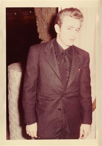 (JAMES DEAN) An obsessive collection of more than 130 photographs assembled by a die-hard Dean fan, Shirley Dormann, including souvenir